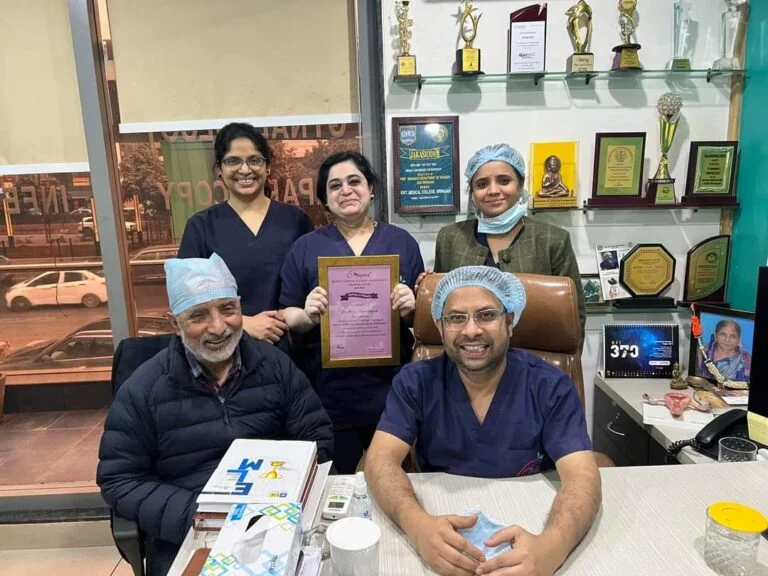 Dr Priya Shikha modi with staff
