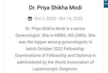 Dr Priya Shikha modi - Modilifeline women's Clinic